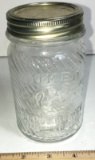 1930 Jumbo Peanut Butter Pint Jar with Elephant