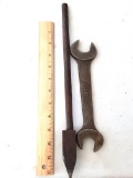 Antique Drop Forged Wrench and Punch