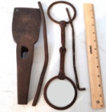 Antique Mattock, Horse Bit & Misc Tools