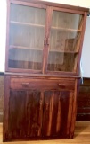 Hand Made China Cabinet with 2 Glass Doors and 1 Drawer