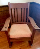 Early Mission Style Oak Rocking Chair