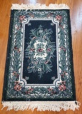 Oriental Style Rug in Blue, Green & Ivory