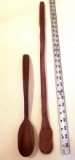 Pair of Antique Wood Spoons