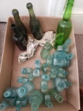 Box Lot of Vintage and Antique Bottles