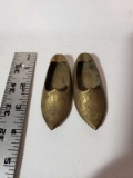 Pair of Brass Shoe Ashtrays