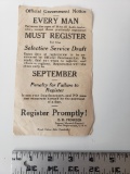 WWI Draft Notice