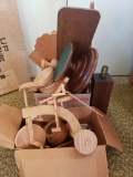 Nice Lot of Vintage Wood Items  - Most Are Hand Crafted