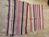 Lot of 2 Bright Colored Throw Rugs