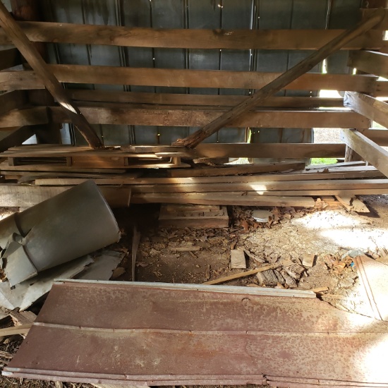 Contents of Barn Stall 2, Barn Wood