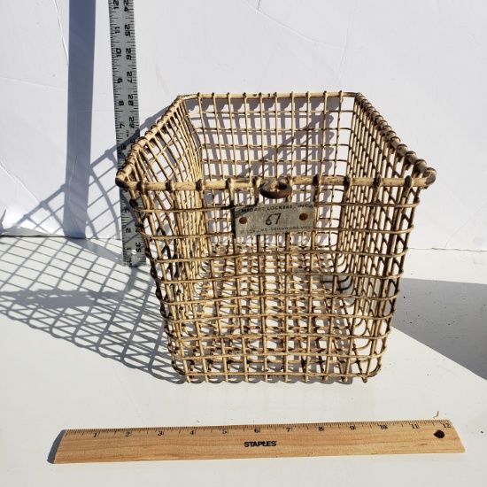 Vintage Metal Locker Basket, Medart Lockers