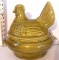 California Pottery Green Hen on Nest Soup Tureen/Casserole Dish