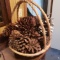 Basket Full of Large Pine Cones