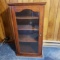 Vintage Wood Media Center with Glass Door with 4 Shelves 