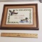 Framed Cross Stitch with Ducks “There Is Nobody Like A Father “