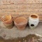 Lot of Terra-cotta Pots, Including Strawberry Pot