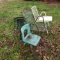 Lot of Vintage Chairs and Plant Stands