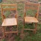 Pair of Vintage Wood Folding Chairs