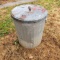 Galvanized Metal Trash Can