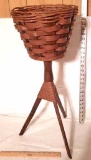 Wooden Woven Plant Stand