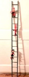 Tall Green Ladder with Vintage Elves
