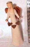 Angel Figurine Bank with Copper Hearts and Wings