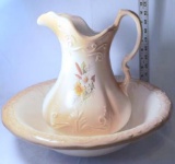 Vintage Unmarked Wash Bowl and Pitcher