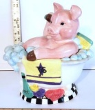 Bathing Beauty Pig Cookie Jar