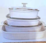 Lot of Corning Ware French White Casserole Dishes