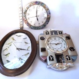 Lot of 3 Battery Operated Clocks