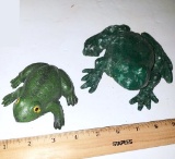 Pair of Small Cast Iron Frogs