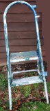 Blue Metal Folding Step Stool