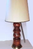 Vintage Turned Wood Table Lamp