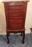 Jewelry Armoire Full Of Assorted Jewelry