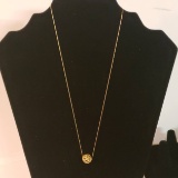 14K Gold Chain with 14K Ball Charm