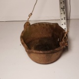 Antique Cast Iron Melting Pot with Replaced Handle 