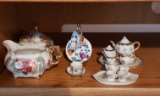 Lot of Vintage Tiny Porcelain Tea Sets and Sugar, Creamer