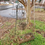 Metal Plant Holder and Concrete Planter