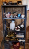 4 Tier Metal Storage Shelf and Contents