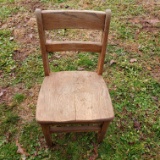 Child's Vintage Oak Chair