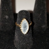 10K Gold Ring with Blue Stone