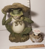 Pair of Resin Frog Figurines