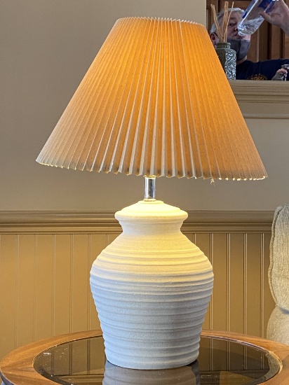 Pretty Stone Look Lamp with Shade