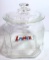 Vintage Lance Counter Jar with Embossed Lid and Bottom of Jar