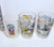 Lot of 3 Walt Disney Collectible Glasses