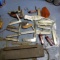 Lot of Pocket Knives and Sharpening Stones