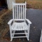 Wood Rocking Chair Painted White 