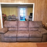 Dual Reclining Microfiber Sofa