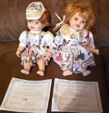 Vintage Ashley Belle Porcelain Dolls “Jack and Jill” with COA