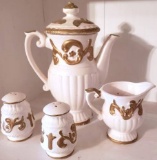 Vintage Ceramic Teapot, Creamer, Salt and Pepper Made in Japan