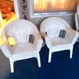 Set of 2 Wicker Patio Chairs